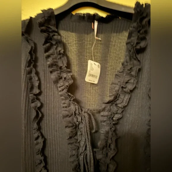 Free People Get It Girl Maxi Top Small BNWT Black - Picture 9 of 12